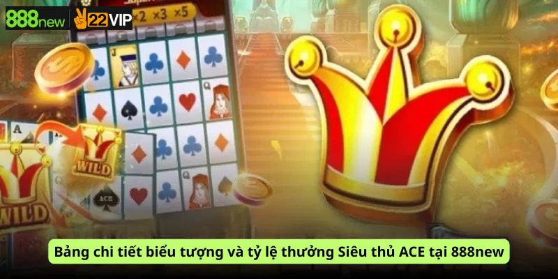 Bảng chi tiết biểu tượng và tỷ lệ thưởng Siêu thủ ACE tại 888new